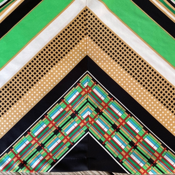 Vintage 70s polyester skirt plus size 18 striped - Picture 5 of 5